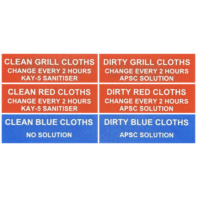 McDonald’s Cleaning Cloth Labels